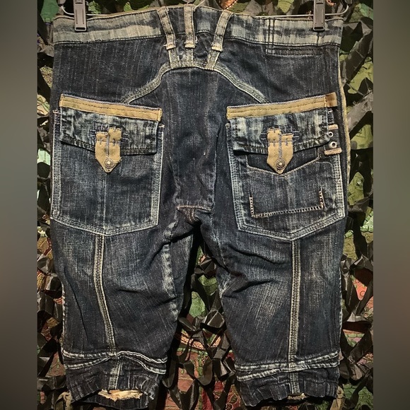 RARE Vtg Marithe+Francois Girbaud Mad Max-y Capris - Picture 6 of 7